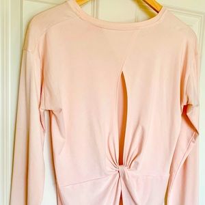 Athleta XS Long Sleeve Open Back Top